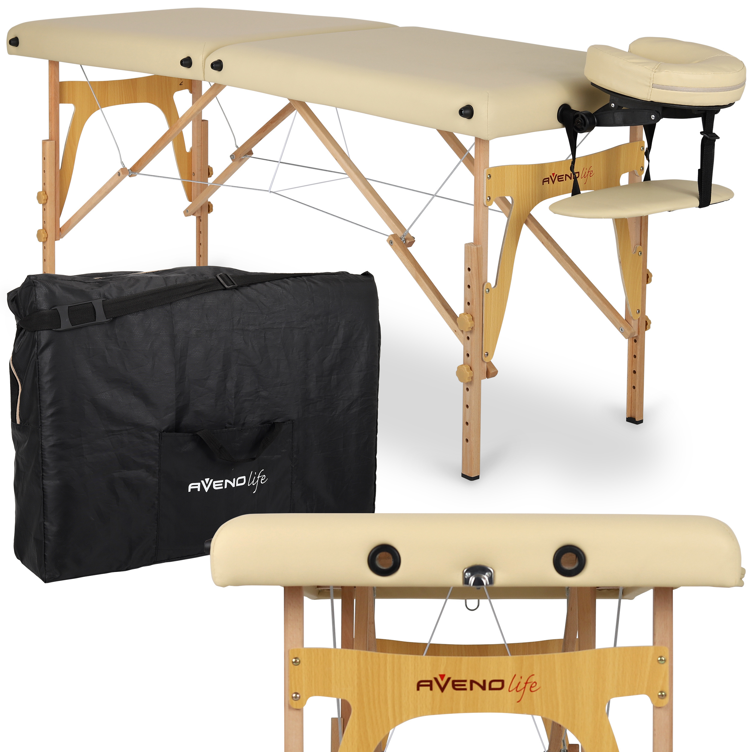 Mobile Massageliege HOLZ Sonia beige Ultralight Mobile Massageliege HOLZ Sonia beige Ultralight