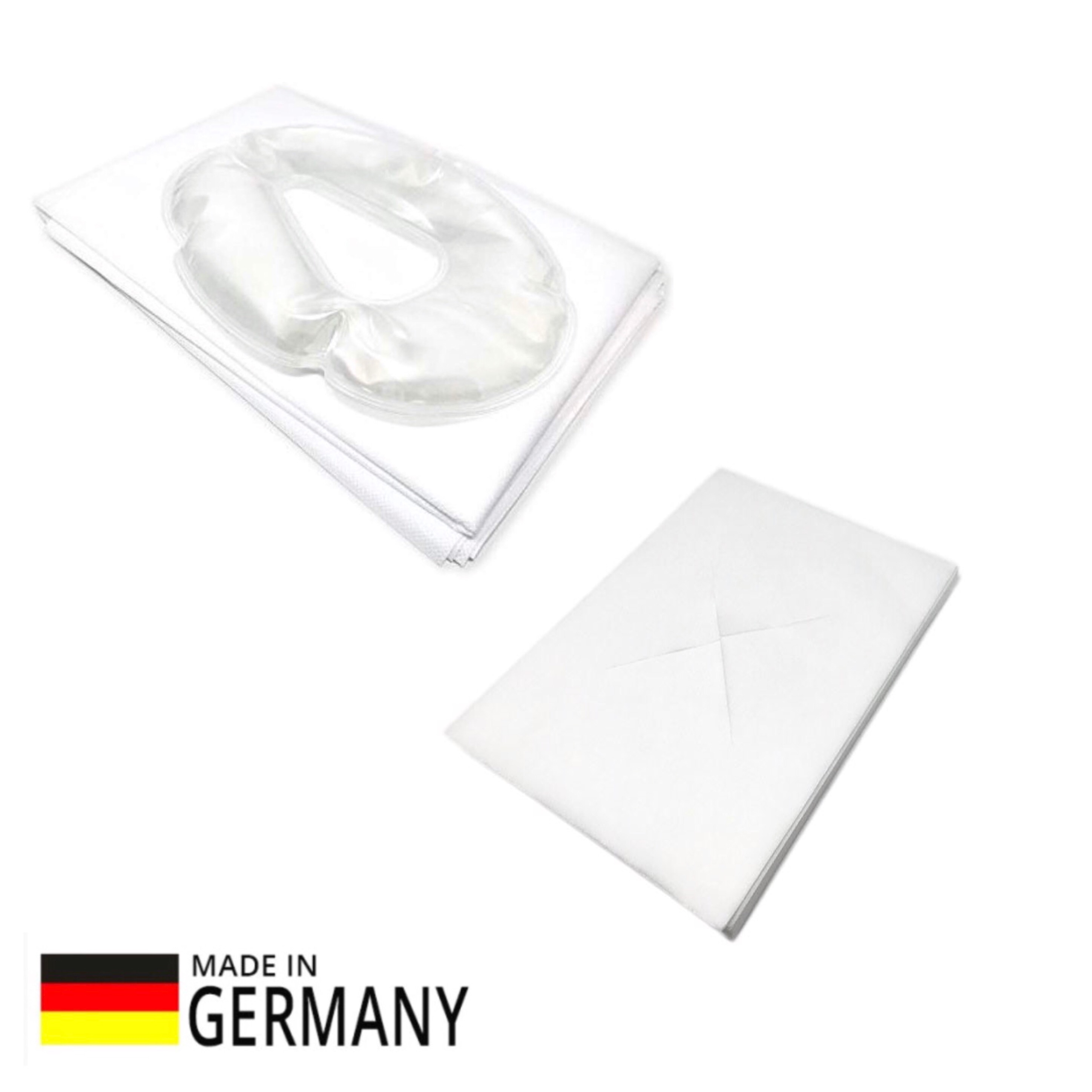 Gesichts-Gelkissen oval + 100er Pack Vlies-Nasenschlitztücher