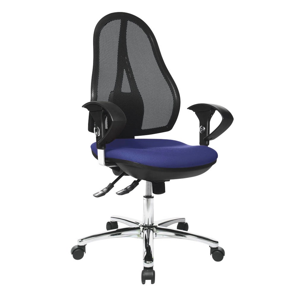 Topstar Open Point SY Sedia Girevole Da Ufficio Con Schienale In Rete – Seduta Regolabile In Altezza, Colore Nero