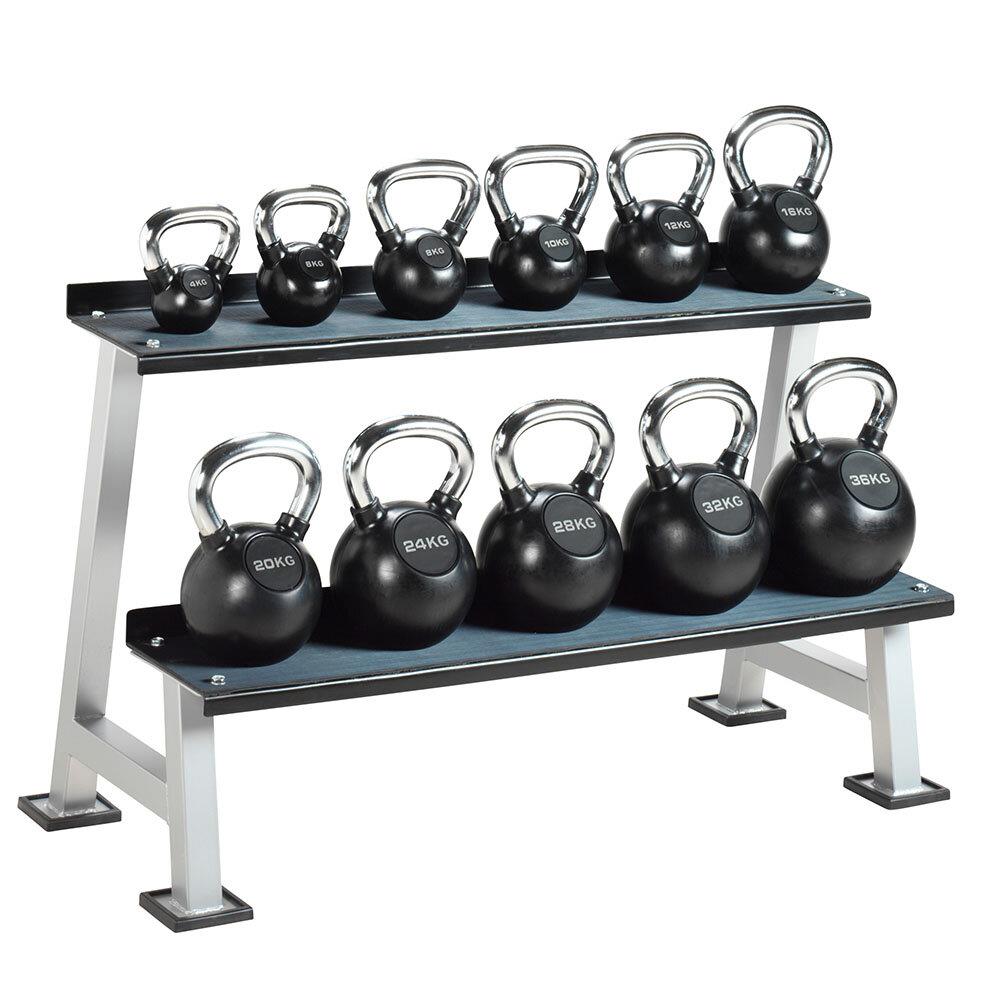 1-24 Kg Exklusiv Kettlebell Set inkl. Kettlebell Rack