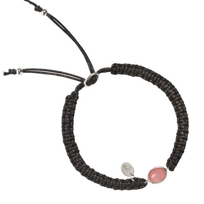 Armband " Makramee" Andenopal pink oval