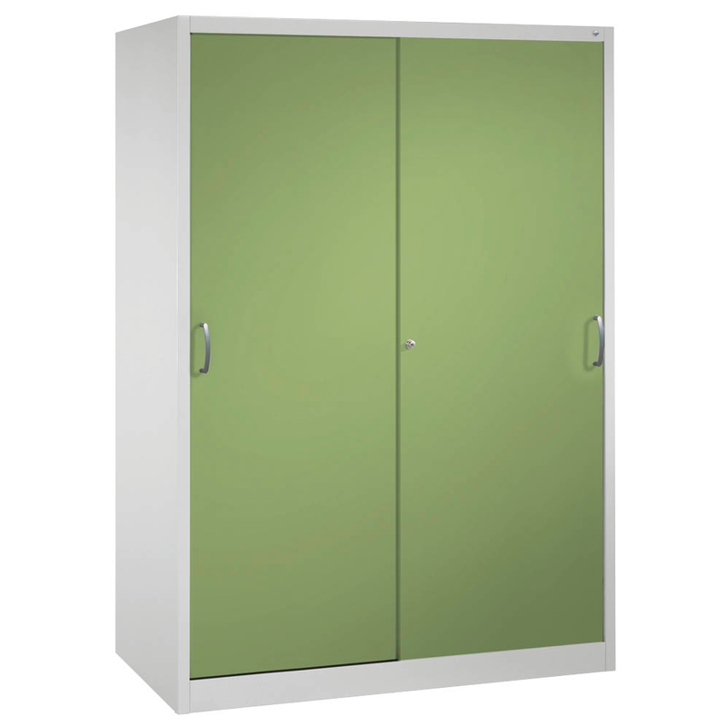 CP Aufbewahrungschrank lichtgrau/grün 160,0 x 60,0 x 195,0 cm