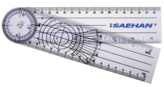 Winkelmesser Goniometer 20cm transparent