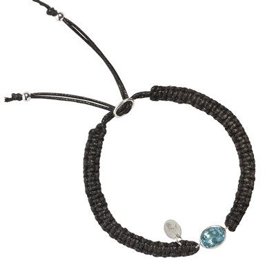 Armband " Makramee" Topas blau