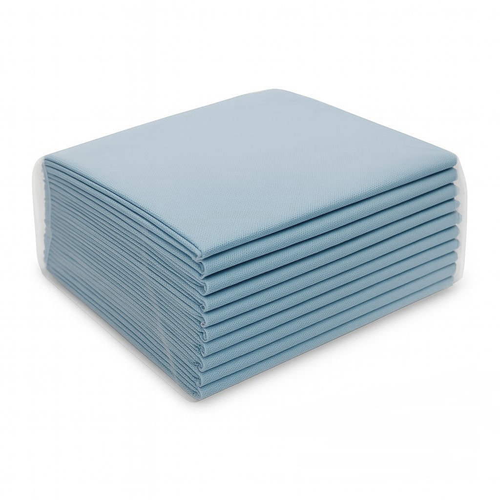 Waschfaserlaken "PP70" 80x210cm 10er Pack - HELLBLAU