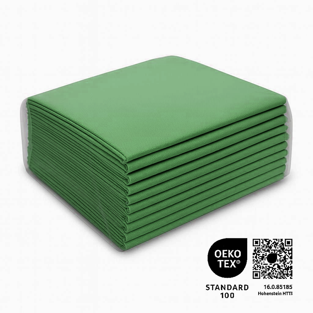 Waschfaserlaken "PP70" 80x210cm 10er Pack - GRASGRÜN