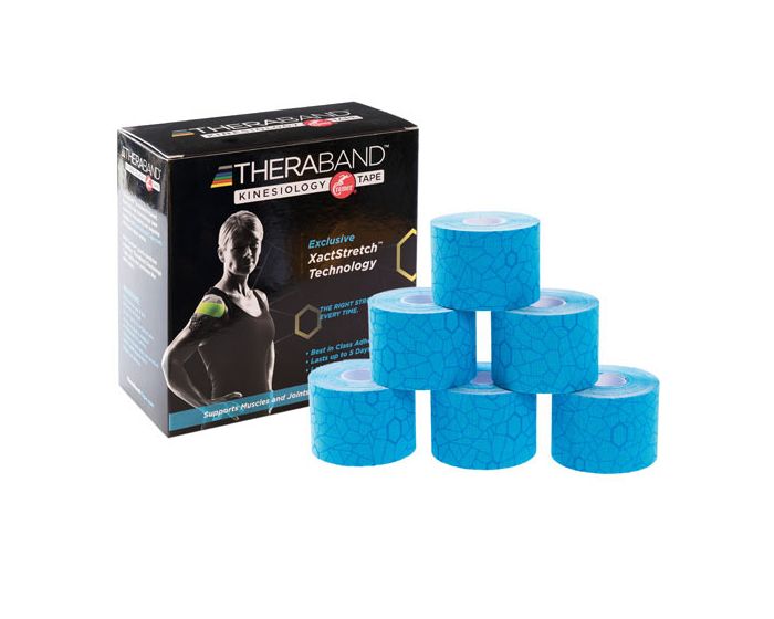 TheraBand Kinesiology Tape Rolle, 31,4-m-Rolle, blau/blau