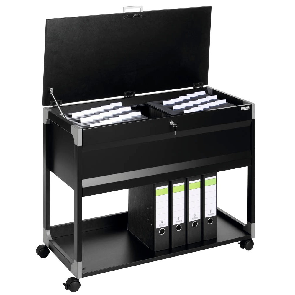 DURABLE Hängemappenwagen schwarz (abschließbar)