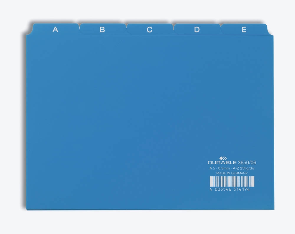 DURABLE Karteileitregister A-Z blau 