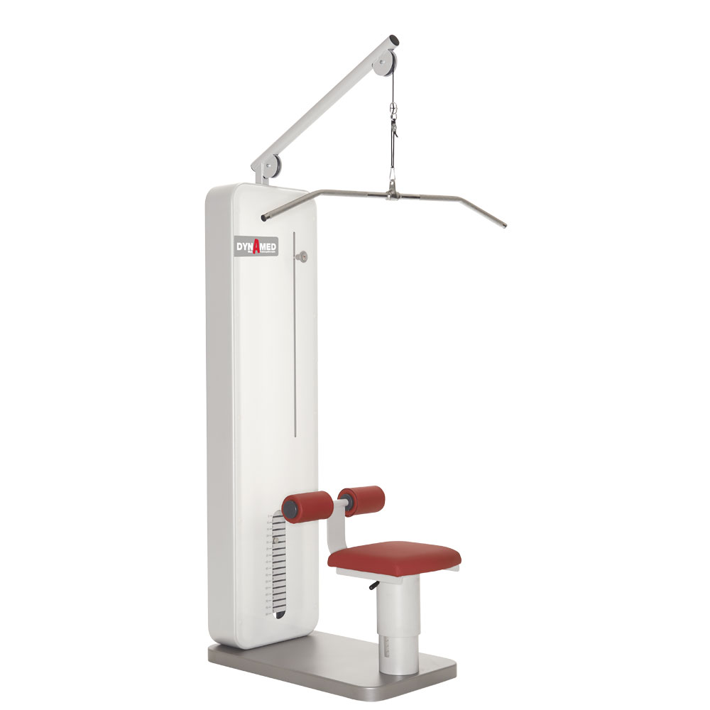 Dynamed Zugapparat Vertikal mit Sitz 70 kg - Weiß