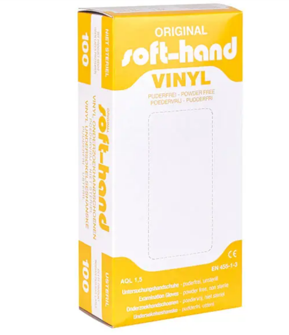 Soft-Hand Einmalhandschuhe Vinyl - puderfrei M