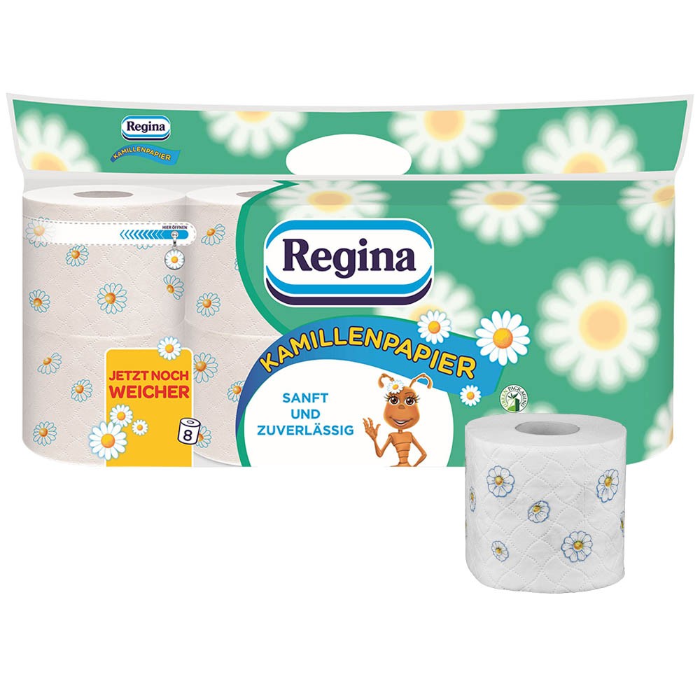 Regina Toilettenpapier Kamillenpapier 3-lagig 56 Rollen