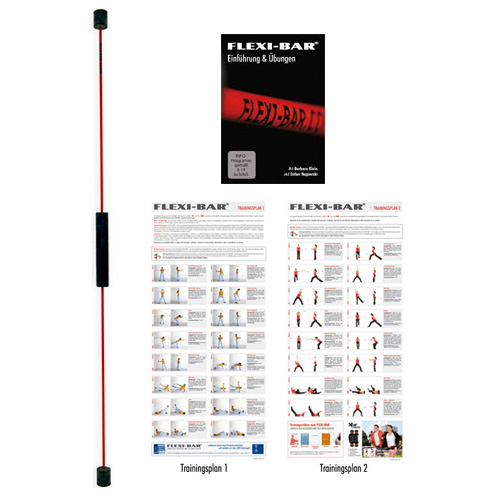 FLEXI-BAR Standard rot SET inkl. DVD & Tasche