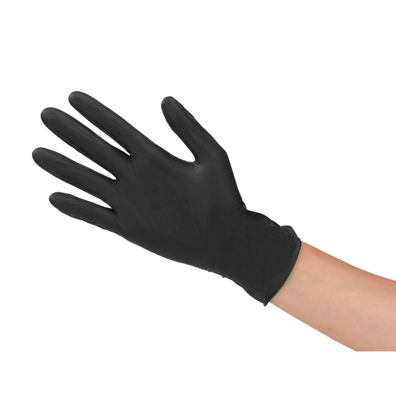 Meditrade® unisex Einmalhandschuhe Nitril® black schwarz Größe L, 100 St.