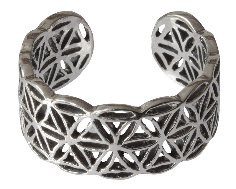 Ring "Blume des Lebens" offen Silber 925 4,3g