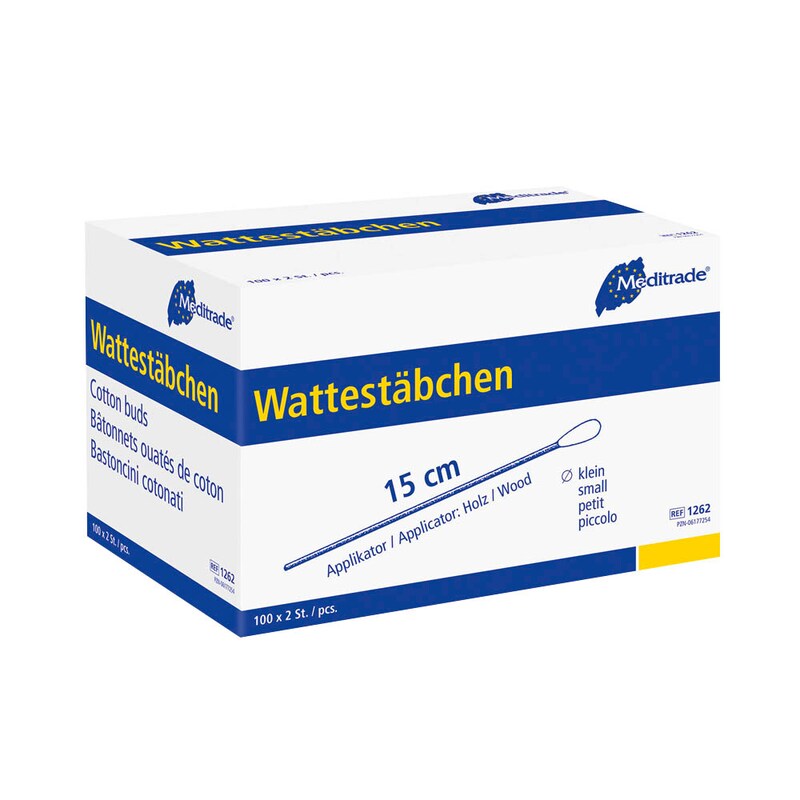 Meditrade® Wattestäbchen braun, 200 St.