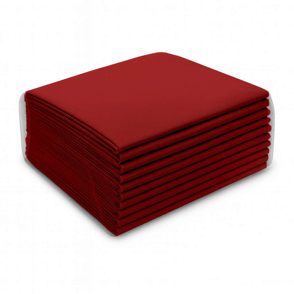 Waschfaserlaken "PP70" 80x210cm 10er Pack - RUBINROT