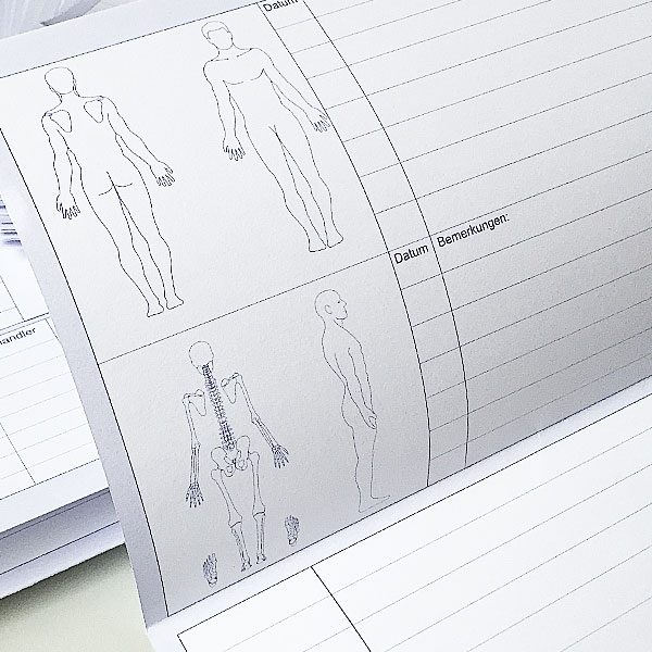 Patientenkarteikarten Karteikarten 50 Stück A5 (170g/m2)