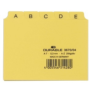 DURABLE Karteileitregister A-Z gelb
