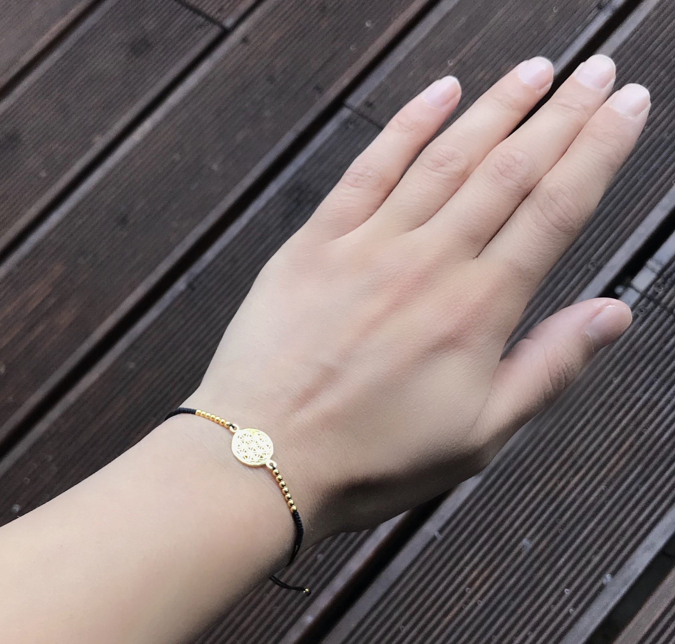 Armband „Blume des Lebens“ Silber vergoldet 
