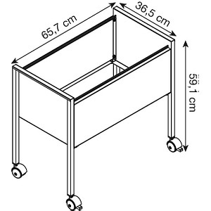 DURABLE Hängemappenwagen grau für 80 Mappen