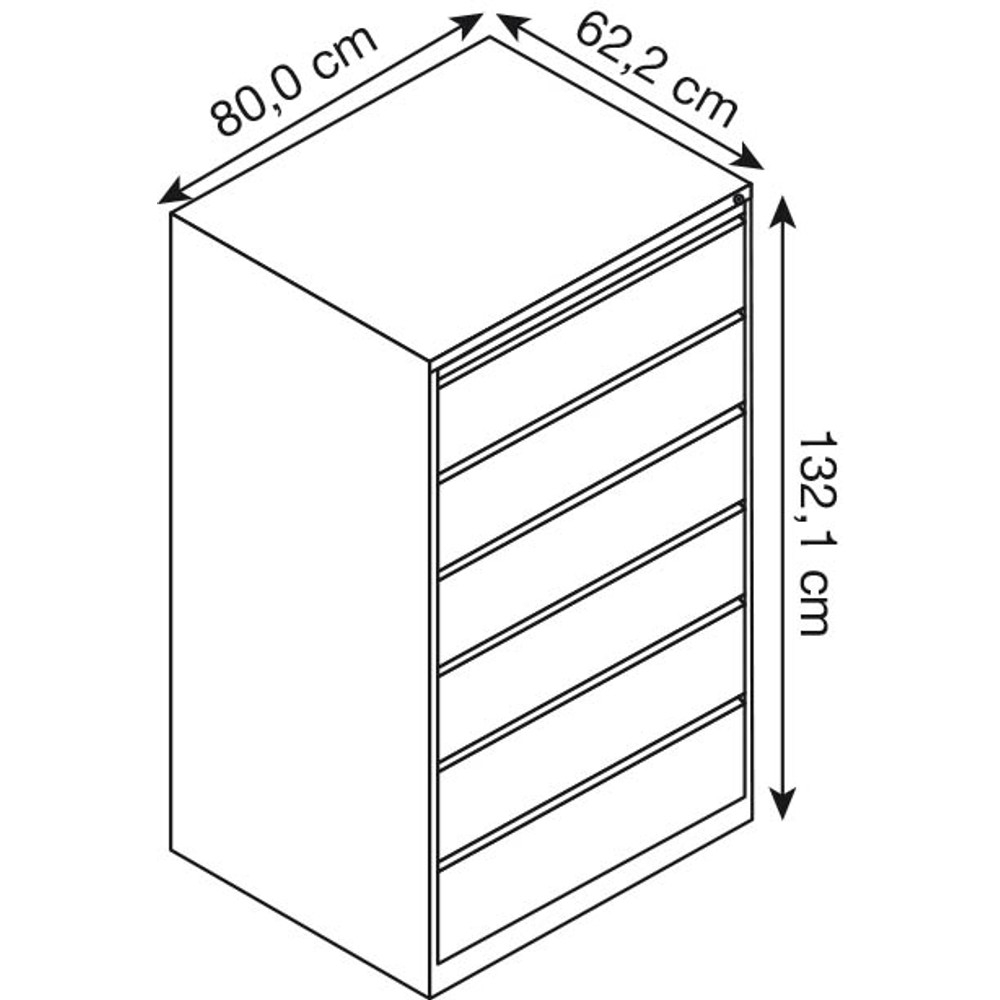 BISLEY Karteischrank schwarz 80x62x132cm (abschließbar)