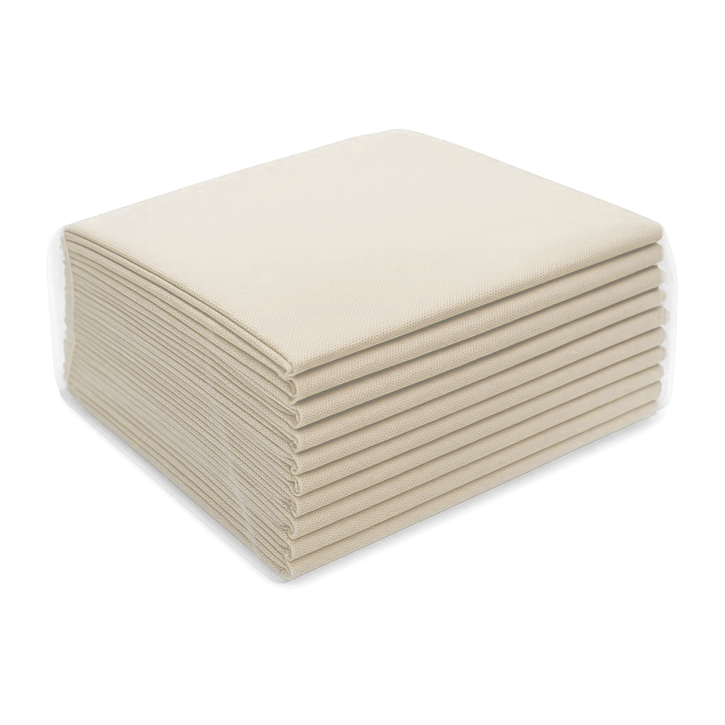 Waschfaserlaken "PP70" 80x210cm 10er Pack - ECRU