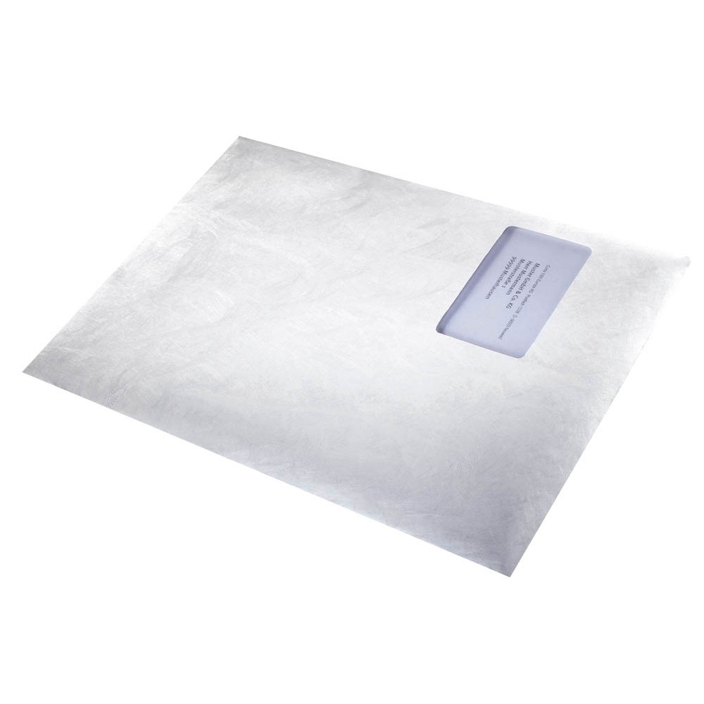 BONG Versandtaschen Tyvek® Pocket DIN C4 mit Fenster weiß 100 St. 