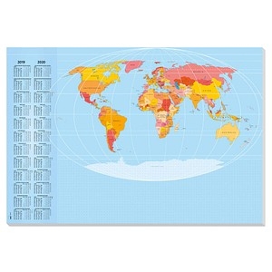 Schreibtischunterlage Weltkarte 30 Blatt